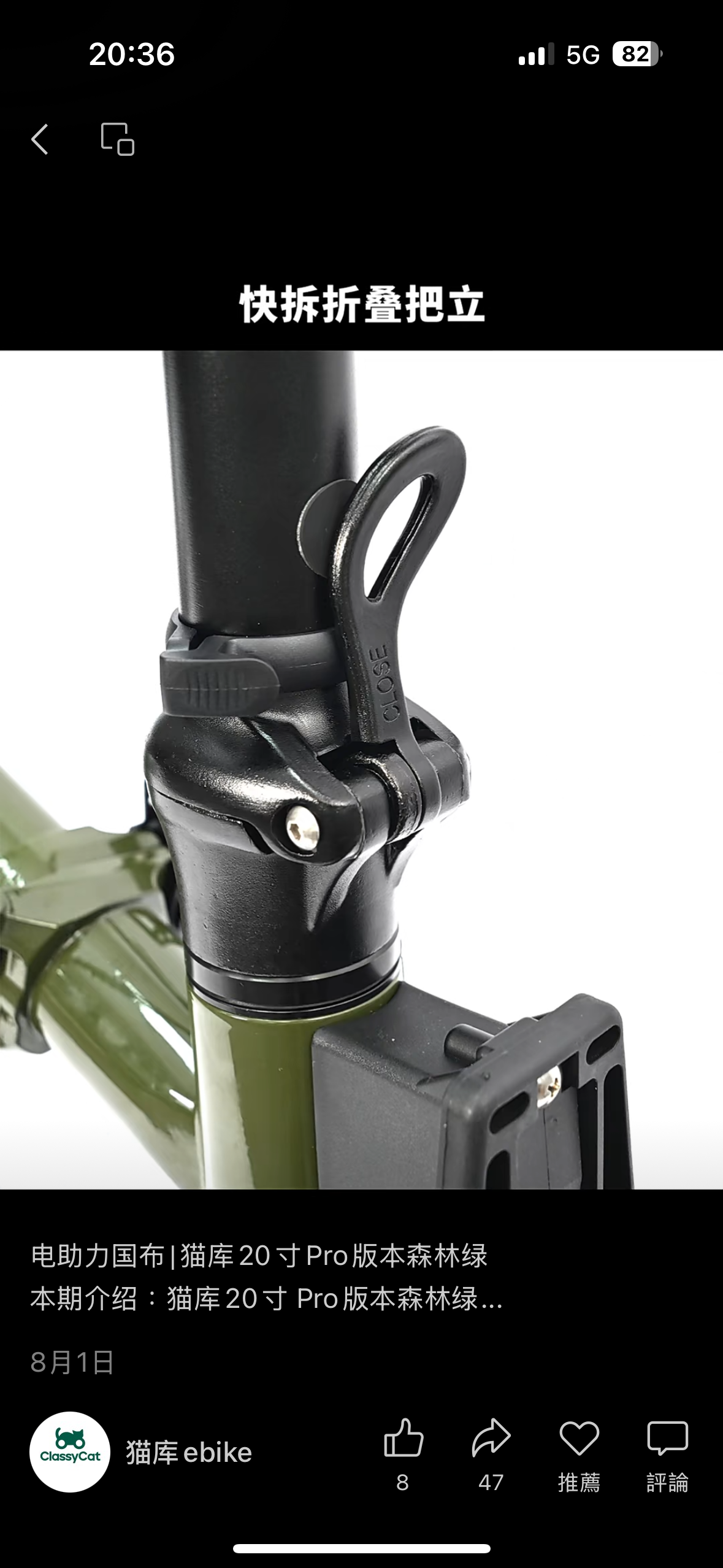 Classycat 20” Travel E-Bike