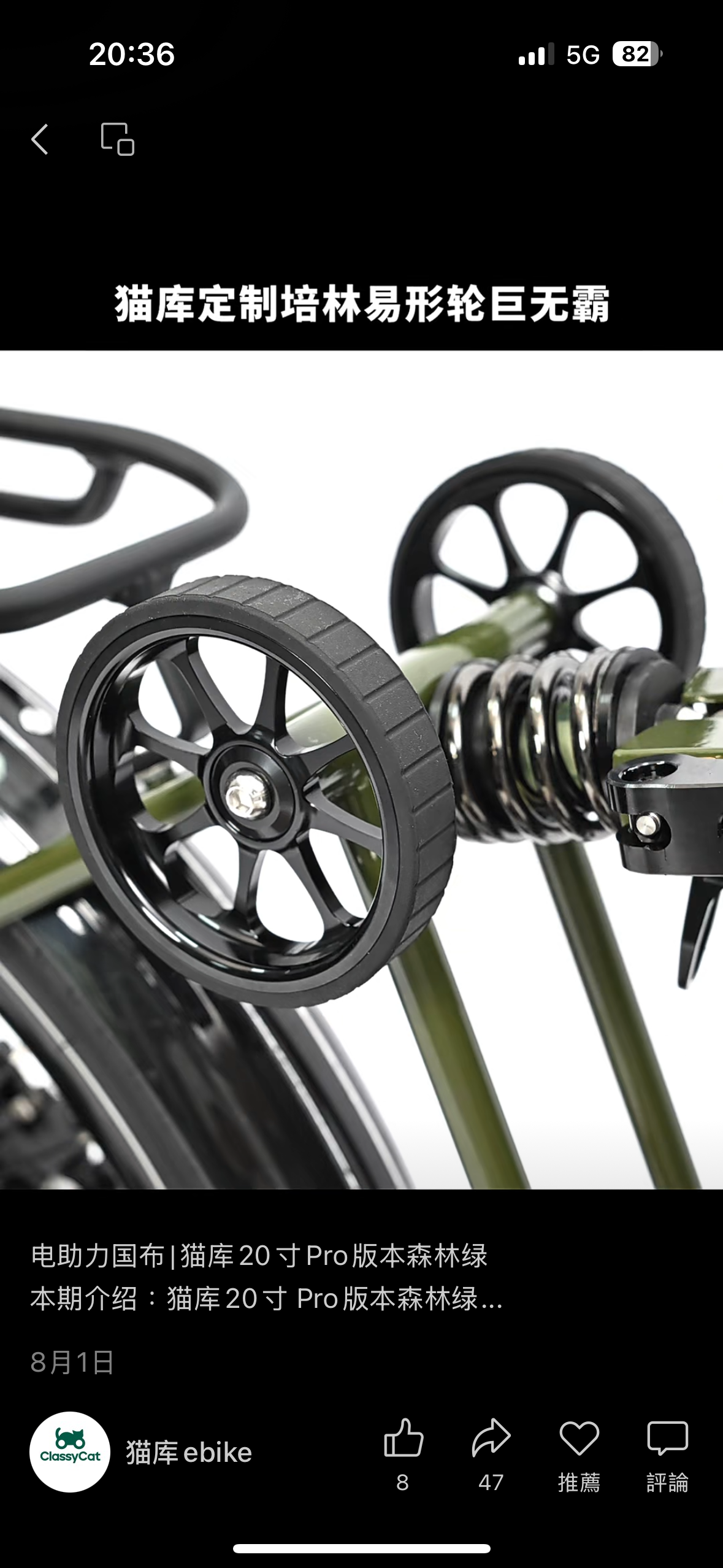 Classycat 20” Travel E-Bike