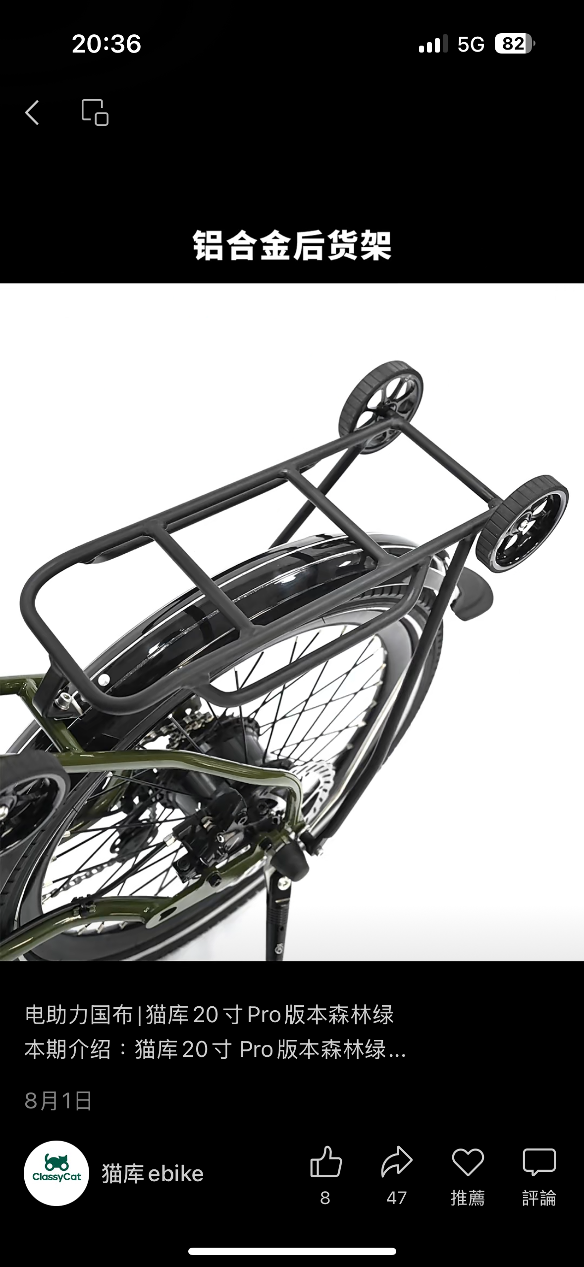 Classycat 20” Travel E-Bike